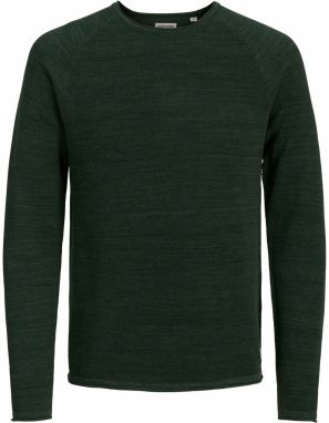 JACK & JONES Sveter 'JWHHILL'  tmavozelená