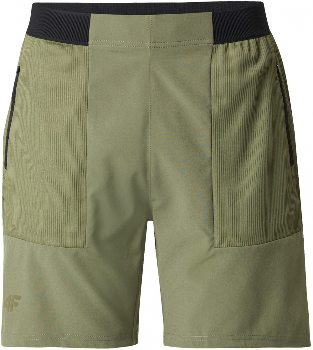 4F Športové nohavice  olivová / čierna
