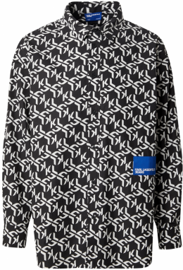 KARL LAGERFELD JEANS Košeľa  čierna / biela