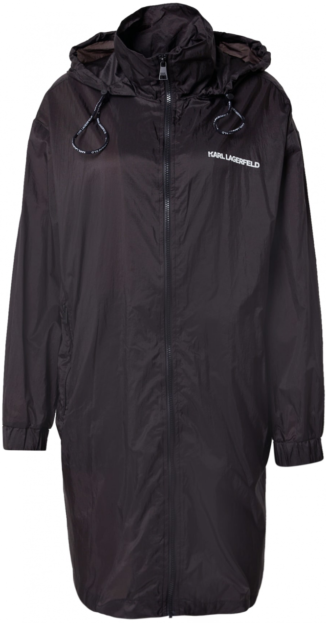 Karl Lagerfeld Prechodná bunda  čierna / biela