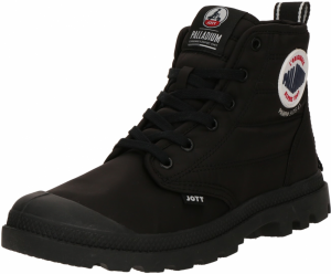 Palladium Šnurovacie čižmy 'PAMPA'  červená / čierna / šedobiela