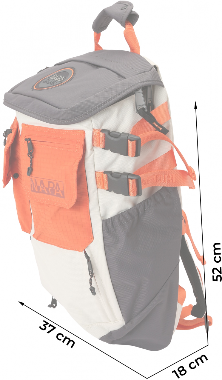 NAPAPIJRI Batoh 'H-TUSCO'  béžová / antracitová / oranžová / čierna