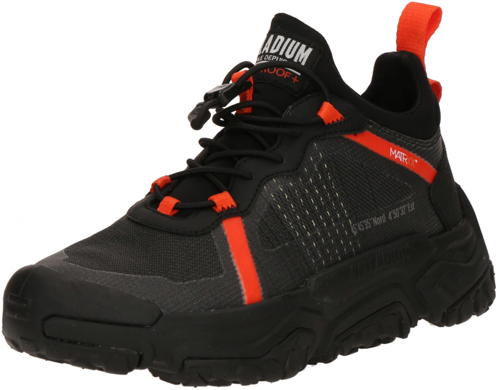 Palladium Nízke tenisky  svetlosivá / oranžovo červená / čierna