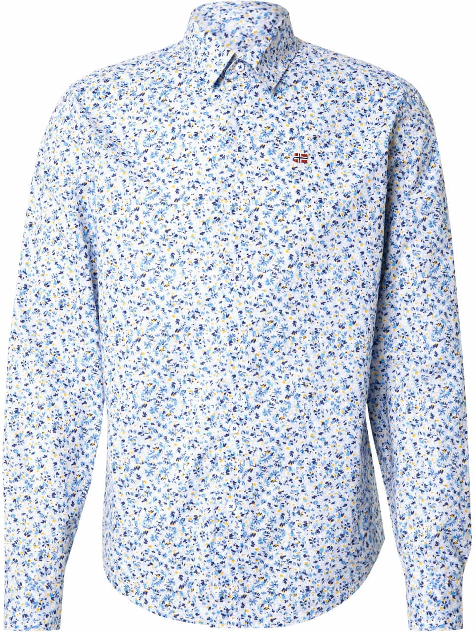 NAPAPIJRI Košeľa 'RONGE'  modrá / modrosivá / žltá