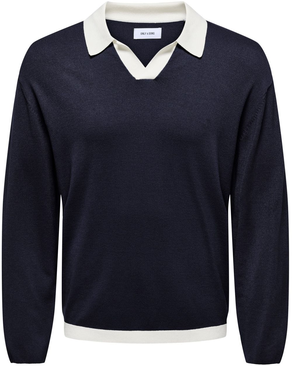Only & Sons Sveter 'ONSADRIAN'  tmavomodrá / biela