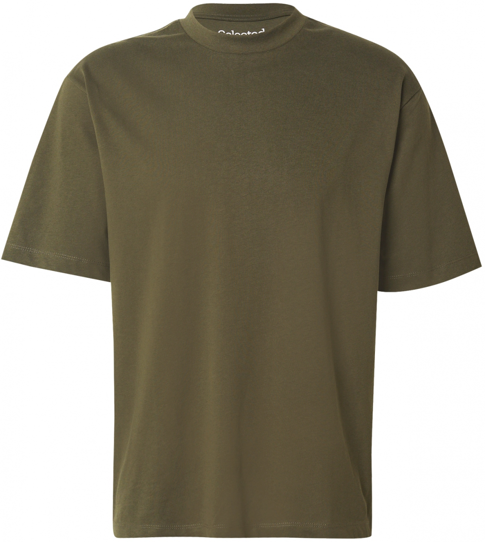 SELECTED Tričko 'SLHBOB'  jedľová