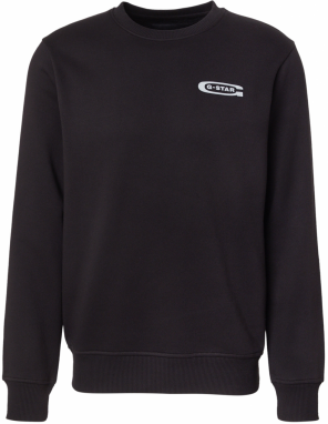 G-STAR Mikina 'Old Skool'  čierna / biela