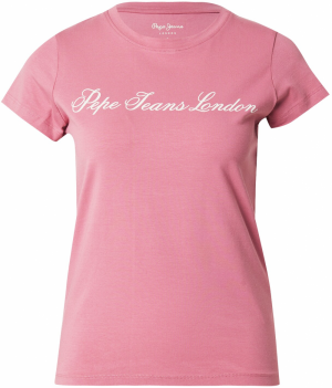 Pepe Jeans Tričko  ružová / biela