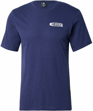 G-STAR Tričko 'Old Skool'  námornícka modrá / žltá / čierna / biela