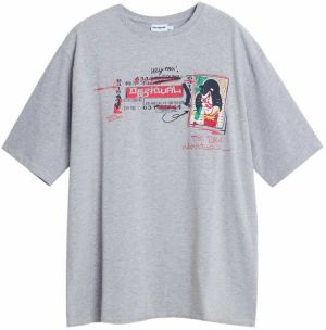 Desigual Tričko  námornícka modrá / sivá / červená