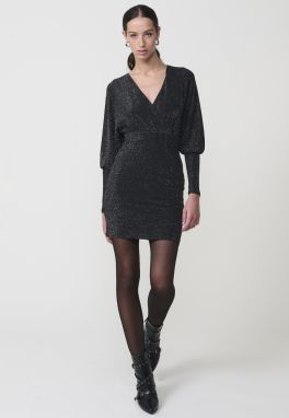 KOROSHI Kokteilové šaty  čierna