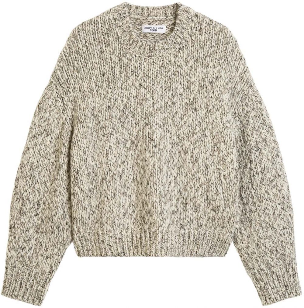 Marc O'Polo DENIM Oversize sveter  brokátová / biela ako vlna