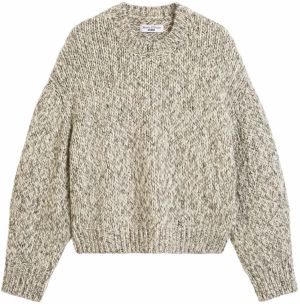 Marc O'Polo DENIM Oversize sveter  brokátová / biela ako vlna