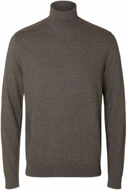 SELECTED Sveter 'SLHKRIS'  tmavohnedá