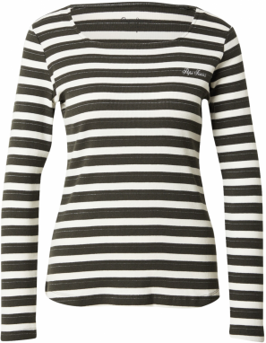 Pepe Jeans Tričko  olivová / biela