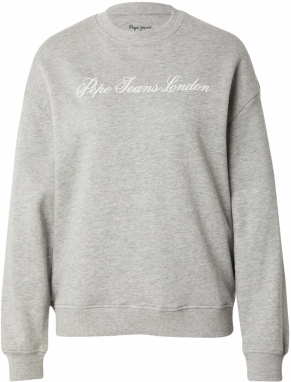 Pepe Jeans Mikina  sivá melírovaná / biela