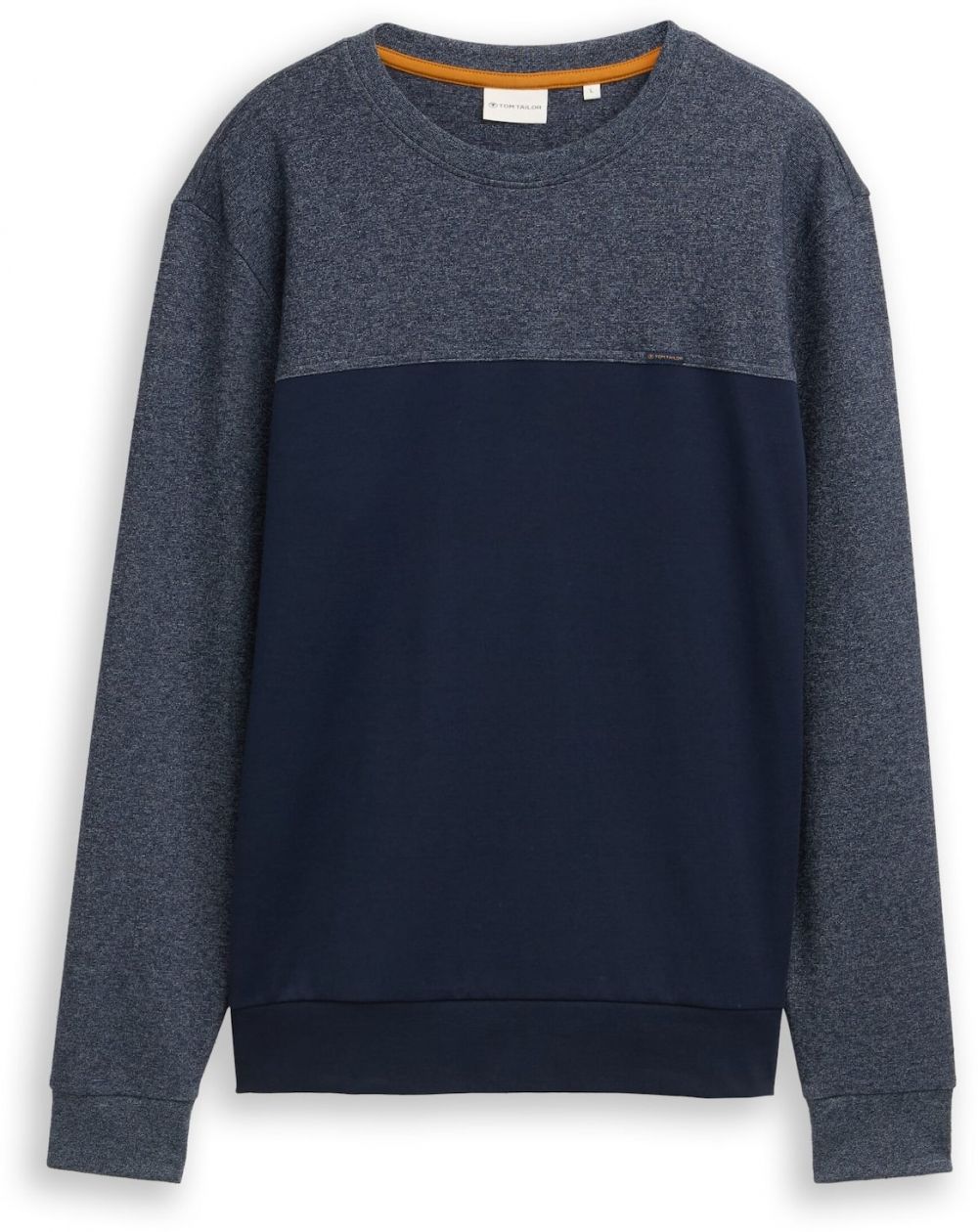 TOM TAILOR Mikina  tmavomodrá / modrá melírovaná