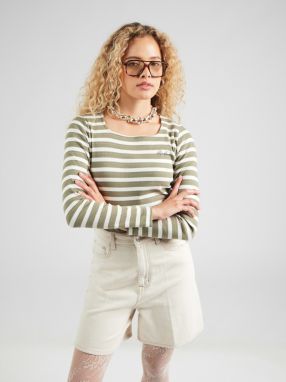 Pepe Jeans Tričko  jablková / biela