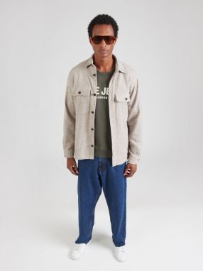Pepe Jeans Mikina  olivová / biela
