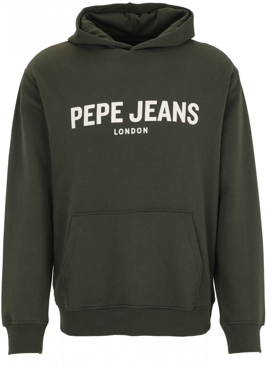 Pepe Jeans Mikina  tmavozelená / biela