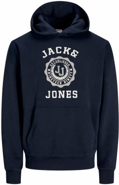 JACK & JONES Mikina 'JWHVICTO'  námornícka modrá / biela