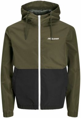 JACK & JONES Prechodná bunda 'JWHMASH'  jedľová / čierna