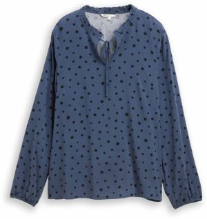 TOM TAILOR DENIM Blúzka  tmavomodrá / čierna