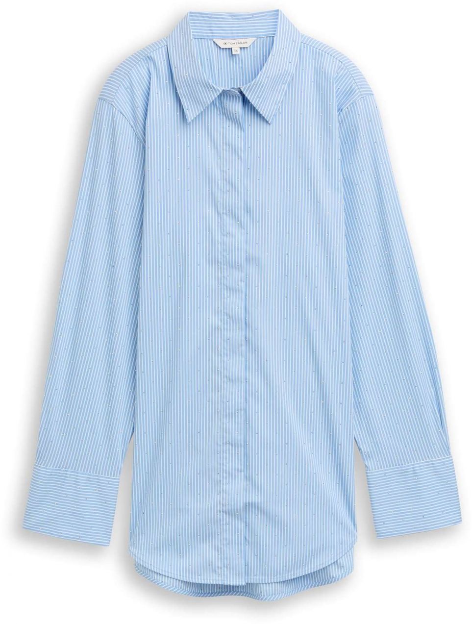 TOM TAILOR Blúzka  svetlomodrá / biela