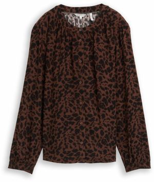 TOM TAILOR Blúzka  hnedá / čierna