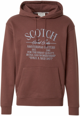 SCOTCH & SODA Mikina  svetlomodrá / hnedá