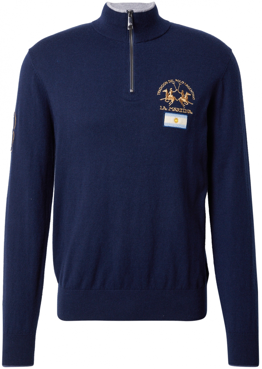 La Martina Sveter  zafírová / medová