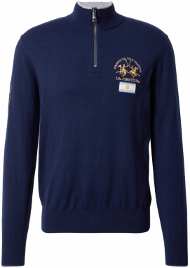 La Martina Sveter  zafírová / medová