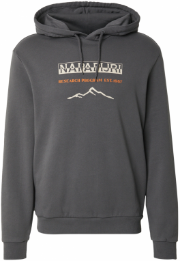 NAPAPIJRI Mikina 'BANEM'  béžová / tmavosivá / oranžová