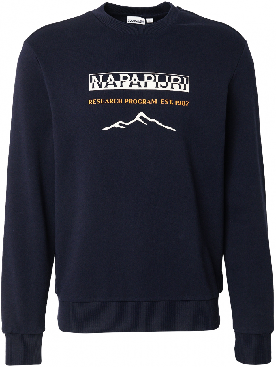 NAPAPIJRI Mikina 'BANEM'  námornícka modrá / oranžová / šedobiela