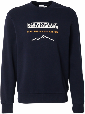 NAPAPIJRI Mikina 'BANEM'  námornícka modrá / oranžová / šedobiela