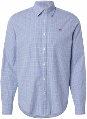 NAPAPIJRI Košeľa 'G-GRAIE 1'  námornícka modrá / svetlomodrá / biela