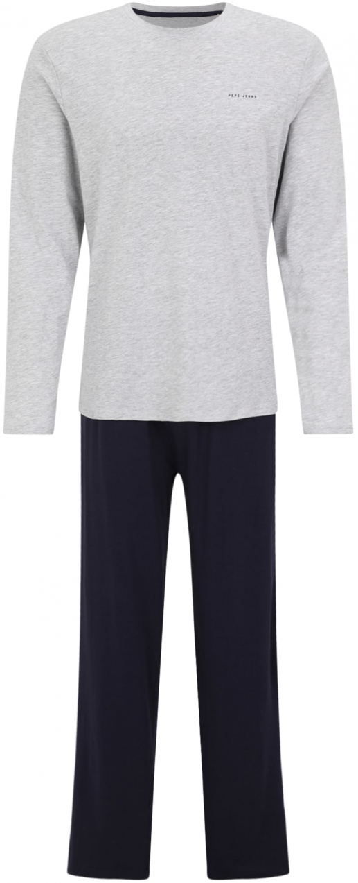Pepe Jeans Dlhé pyžamo  námornícka modrá / sivá melírovaná