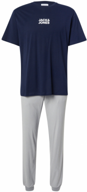 JACK & JONES Tepláková súprava 'JACSOLID'  námornícka modrá / sivá / biela