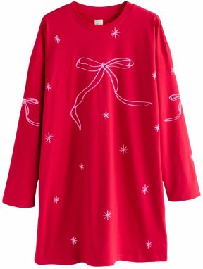 Next Nočná košieľka  orgovánová / červená