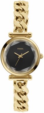FOSSIL Analógové hodinky 'CARLIE'  zlatá / čierna