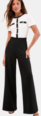 Lipsy Overal  čierna / biela