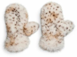 PIECES Palčiaky 'PCPLUSH'  béžová / koňaková / biela