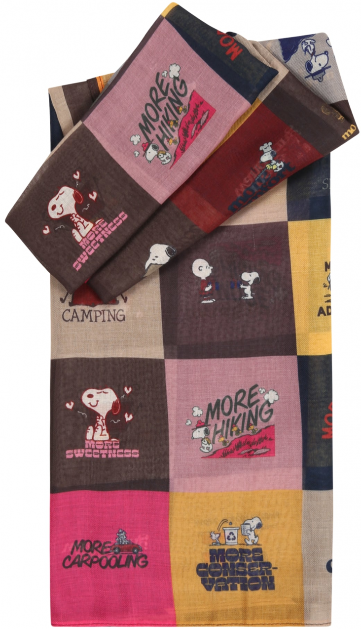 CODELLO Šál 'Peanuts'  béžová / hnedá / šafránová / ružová