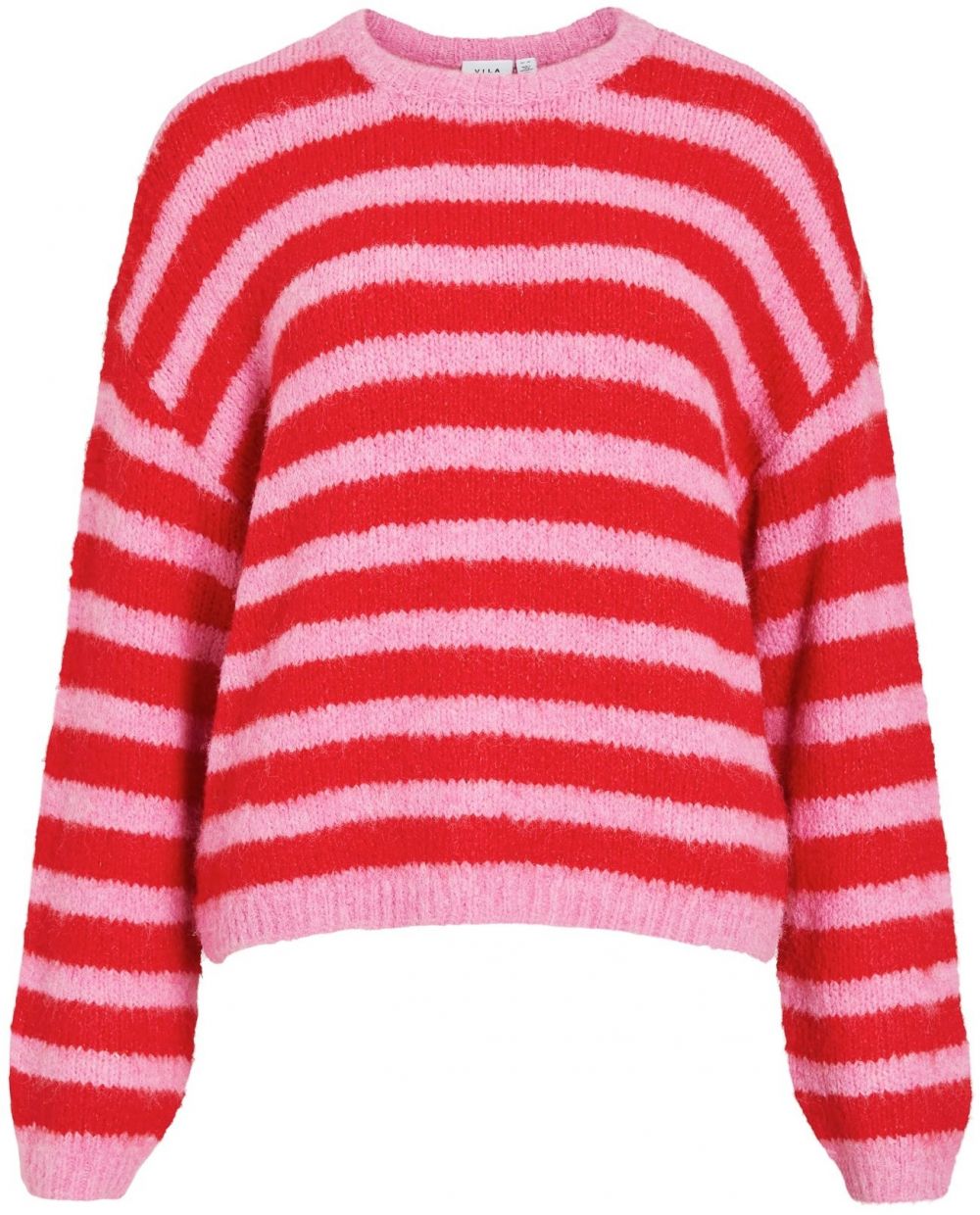 VILA Sveter 'VIMARLEY'  ružová / krvavo červená