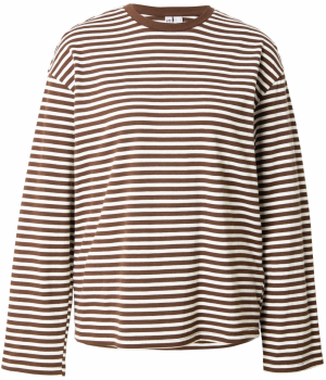 PIECES Tričko 'PCSadie'  čokoládová / biela