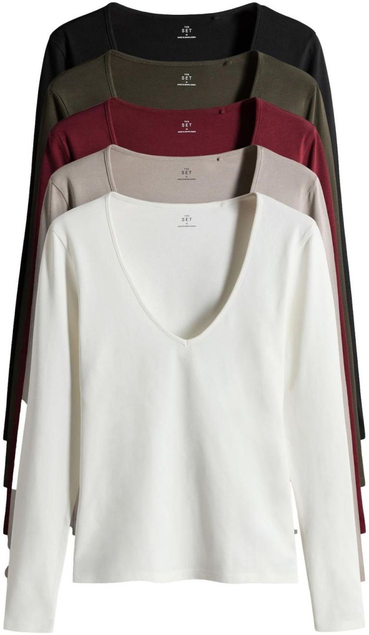 The Set Tričko  béžová / zelená / červená / čierna / biela