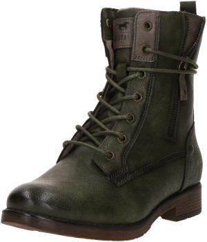 MUSTANG Šnurovacie členkové čižmy  kaki