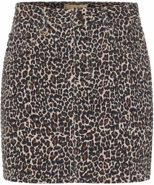 Funky Buddha Sukňa  béžová / svetlohnedá / čierna