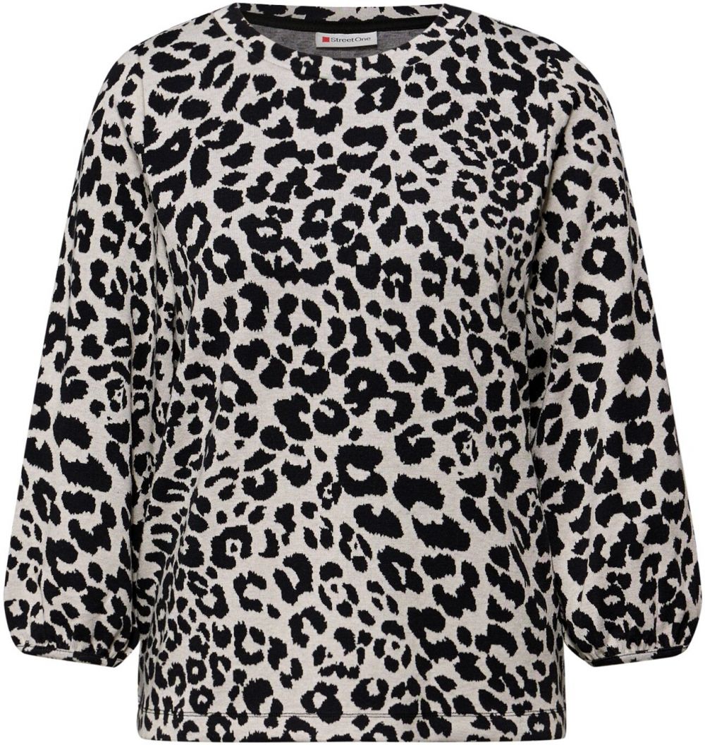 STREET ONE Tričko  béžová / čierna