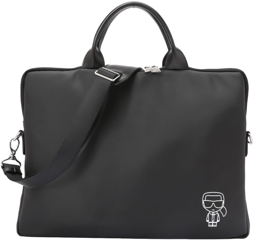Karl Lagerfeld Taška na notebook  čierna / biela